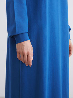 Bisiklet Yaka Sweatshirt Elbise