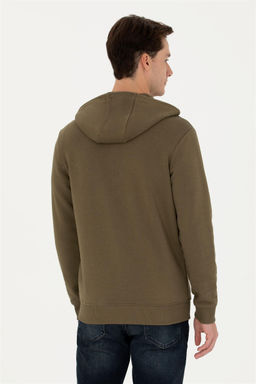 Свитшот мужской U. S. Polo Assn цвета хаки из хлопка - U.s. polo assn фото 12