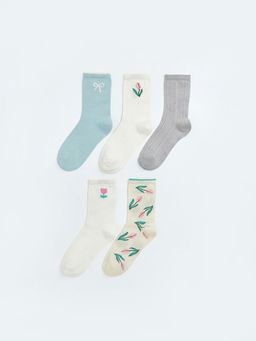 Desenli Kad?n Soket ?orap 5li