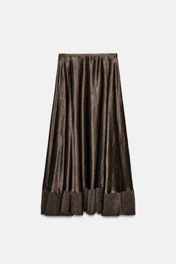 ZW COLLECTION LIMITED EDITION SATIN MIDI SKIRT - Zara фото 5