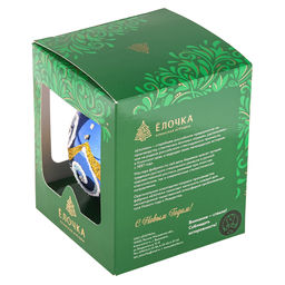 Елочная игрушка шар стеклянная Флер д8,5см, цвета микс, ручная художественная роспись, подарочная упаковка (Россия) - Домашняя мода фото 7