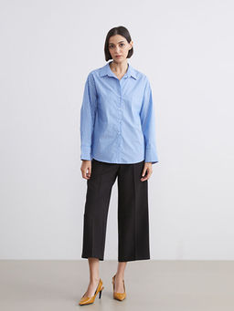 ?izgili Oversize Poplin Kad?n G?mlek