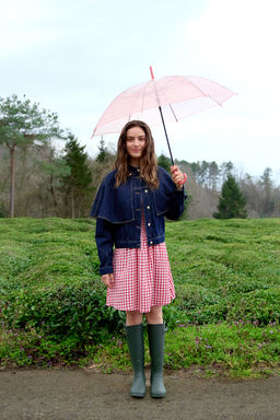 Ozel Koleksiyon Koyu Mavi C?kar?labilir Pelerinli Denim Panco Ceket TWOAW26CE00001