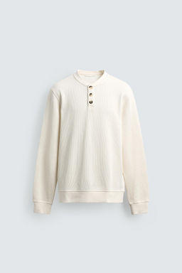 CAMISETA ESTRUCTURA CUELLO PANADERO / Beige claro - Zara фото 7