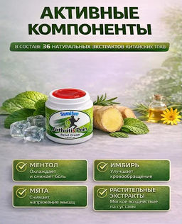 Обезболивающий крем для суставов и мышц 10 г