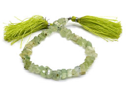 Бусины из пренита кристаллы 8-10мм, 20см, 45 бусин, 16г Радуга камня