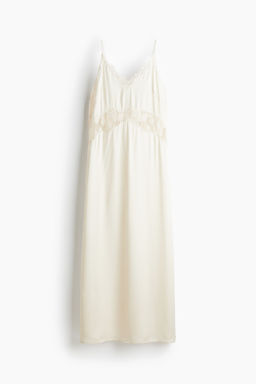 Vestido de tirantes con inserci?n de encaje