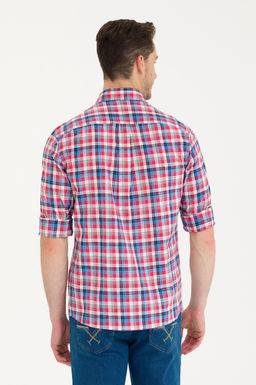 U. S. Polo Assn Мужская красная рубашка в клетку - U.s. polo assn фото 5
