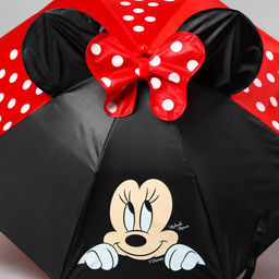 Зонт детский с ушами Красотка, Минни Маус 70 см - Disney фото 3