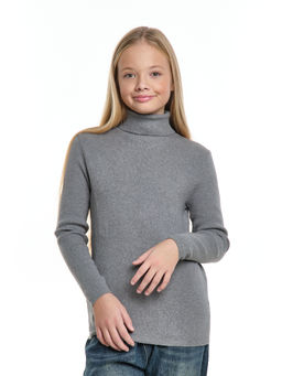 Джемпер (водолазка) лапша 33-12246 темно серый - Mini maxi фото 3