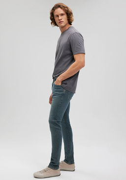 James KRMZBYZ Mavi Premium Vintage Puslu Mavi Jean Pantolon  фото 2