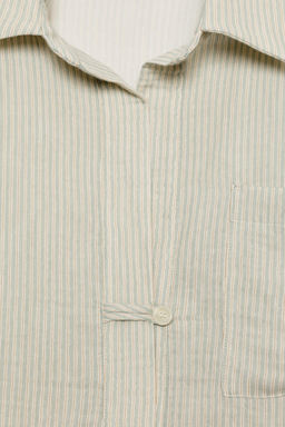 CAMISA ASIM?TRICA RAYAS ZW COLLECTION / Verde - Zara фото 8