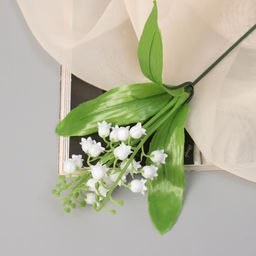 Цена за 10 шт. Букет искусственный «Ландыш майский», h=20 см, белый