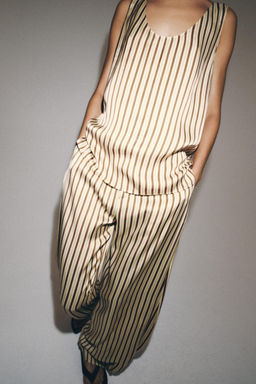 TOP TIRANTES RAYAS ZW COLLECTION / Crudo / Granate - Zara фото 4