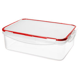 Modena Контейнер для продуктов пластмассовый 2,5л, прямоугольный, 25,5х18,2х8,6см, прозрачный, подходит для СВЧ (Россия)