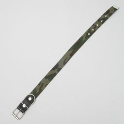 Ошейник брезентовый однослойный Камуфляж, 72 х 3,5 см, ОШ 45-60 см - Пижон фото 3