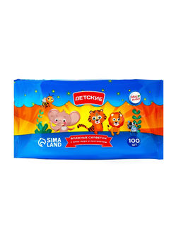 Цена за 3 шт. Влажные салфетки детские Мой выбор c алоэ и пантенолом, 100 шт.