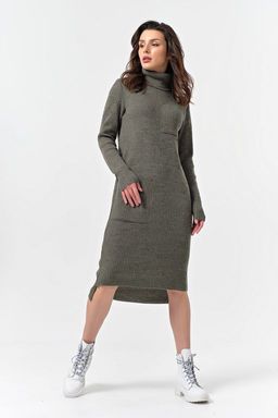 Платье теплое миди с высоким горлом - Fly фото 17