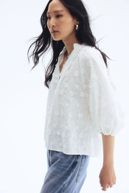 Blusa de algod?n con aplicaciones - H&m фото 5