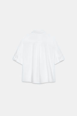 CAMISA PECHERA CORBATA ZW COLLECTION / Blanco - Zara фото 5