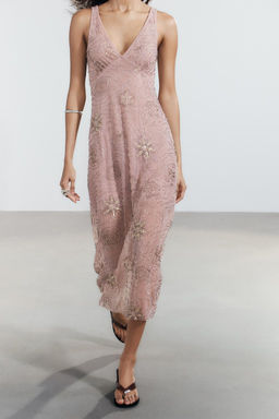 MIDI DRESS WITH BEADS