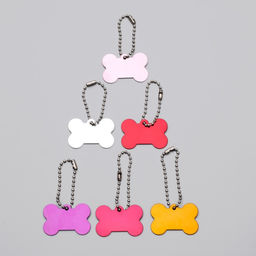 Цена за 6 шт. Адресник под гравировку Косточка, 3,8 х 2,5 см, фасовка 6 шт, микс - Пижон фото 3