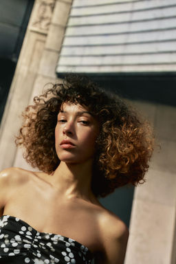 VESTIDO LUNARES CINTUR?N / Negro / Blanco - Zara фото 2