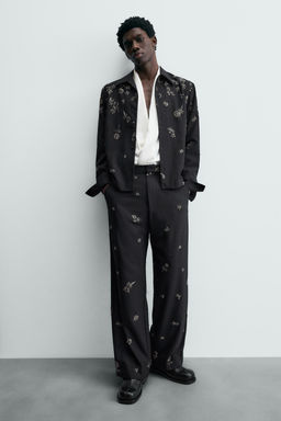 LIMITED EDITION RELAXED FIT SEQUIN TROUSERS - Zara фото 6