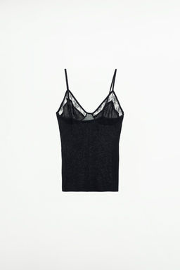 STRAPPY KNIT TOP WITH LACE - Zara фото 6