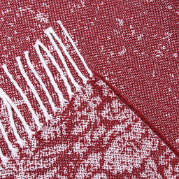 Плед Валенсия 140х200см, 82S/JAMAICA, бел/бордо, хл 50%, пэ 30%, пан 20% - Влади фото 3