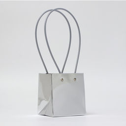 Цена за 10 шт. Сумка для цветов серебро, металлизированная, влагостойкая, 13?12?12 см - UPAK LAND фото 2