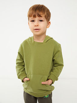 Uzun Kollu Basic Erkek Bebek Hoodie - Waikiki фото 2