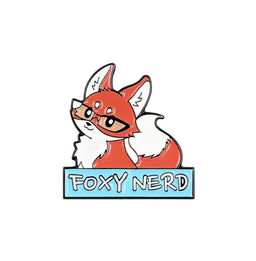 Значок металлический iLikeGift "Foxy Nerd"