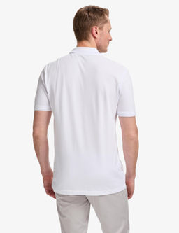 Beyaz Regular Fit %100 Pamuk D__meli Polo Yaka Basic Ti__rt