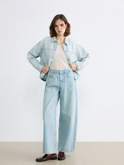 Wideleg Kad?n Jean Pantolon