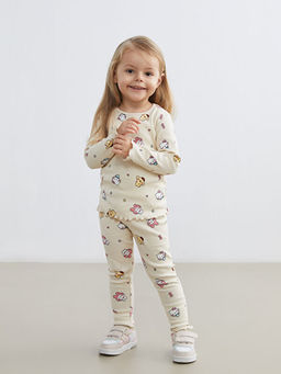 Bisiklet Yaka Hello Kitty Bask?l? K?z Bebek Pijama Tak?m?