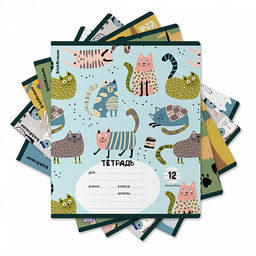 Цена за 10 шт. Тетрадь школьная ученическая ErichKrause Animalism, 12 листов, линейка (в плёнке по 10 шт.)_MIX-PACK