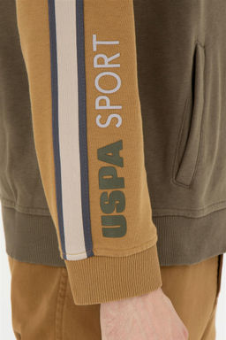 Мужской вязаный кардиган цвета хаки - U.s. polo assn фото 7