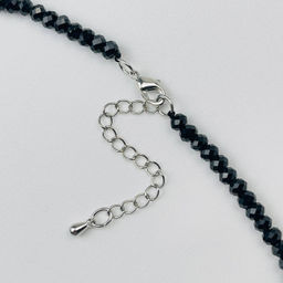 Бусы из черной Шпинели и Кварца с Турмалином 38 см +