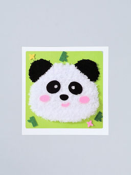 Вышивка по фетру "Панда", 20,5*20,5 см, цвет зеленый