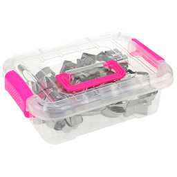 Форма для печенья из нержавеющей стали Микс набор 20 штук, h1,5см, в пластмасссовом контейнере 19х14,5х6см с клипсами (Китай) - Домашняя мода фото 2