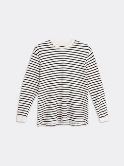 Лонгслив мужской молочный в черную полоску молочно -черная полоска1 121811 - Mark formelle фото 5