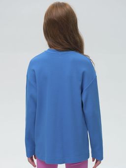 PELICAN, джемпер для девочек, Джинс  фото 2