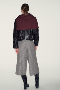 LONG HOUNDSTOOTH BERMUDA SHORTS WITH CHAIN BELT - Zara фото 4