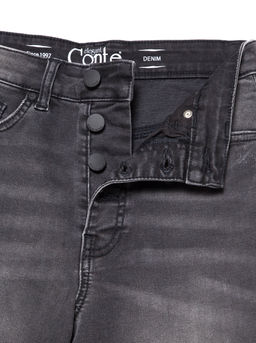 CONTE Моделирующие eco-friendly джинсы skinny с высокой посадкой CON-225 Lycra® washed black - Conte elegant фото 6