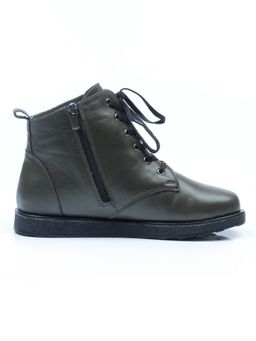 04-910-42 DARK GREEN Ботинки зимние женские (натуральная кожа, натуральный мех) - Фабричный китай фото 11