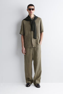 PANTAL?N DE LINO RELAXED FIT STRAIGHT LEG - H&m фото 5