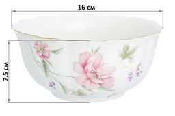 Салатник 16*16*7,5 см 850 мл Диана, фарфор, NEW BONE CHINA - Elan gallery фото 2