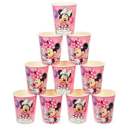 Цена за 10 шт. Стакан бумажный-раскраска С Днем Рождения!, 250 мл, Минни Маус - Disney фото 5