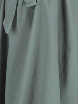 826 GREEN Платье хлопковое с поясом Fashion